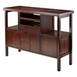 Winsome Diego Wine Rack Transitional Solid Wood Buffet Table in Walnut