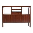 Winsome Diego Wine Rack Transitional Solid Wood Buffet Table in Walnut