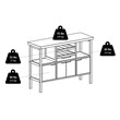 Winsome Diego Wine Rack Transitional Solid Wood Buffet Table in Walnut