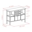Winsome Diego Wine Rack Transitional Solid Wood Buffet Table in Walnut