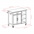 Winsome Mabel Transitional Solid Wood Kitchen Cart in Walnut and Natural