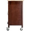 Winsome Mabel Transitional Solid Wood Kitchen Cart in Walnut and Natural