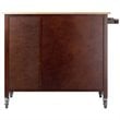 Winsome Mabel Transitional Solid Wood Kitchen Cart in Walnut and Natural
