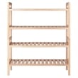 Winsome Mercury 2-Piece Stackable Solid Wood Shoe Rack Set in Natural