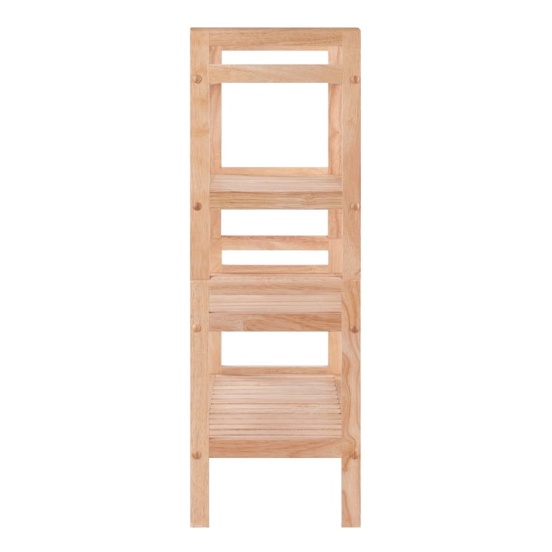 Winsome Mercury 2-Piece Stackable Solid Wood Shoe Rack Set in Natural