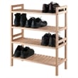 Winsome Mercury 2-Piece Stackable Solid Wood Shoe Rack Set in Natural