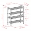 Winsome Mercury 2-Piece Stackable Solid Wood Shoe Rack Set in Natural