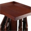Winsome Isabelle 6-Piece Transitional Solid Wood Snack Table Set in Walnut