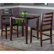 Winsome Clayton 3-Piece Drop Leaf Solid Wood Dining Set in Walnut