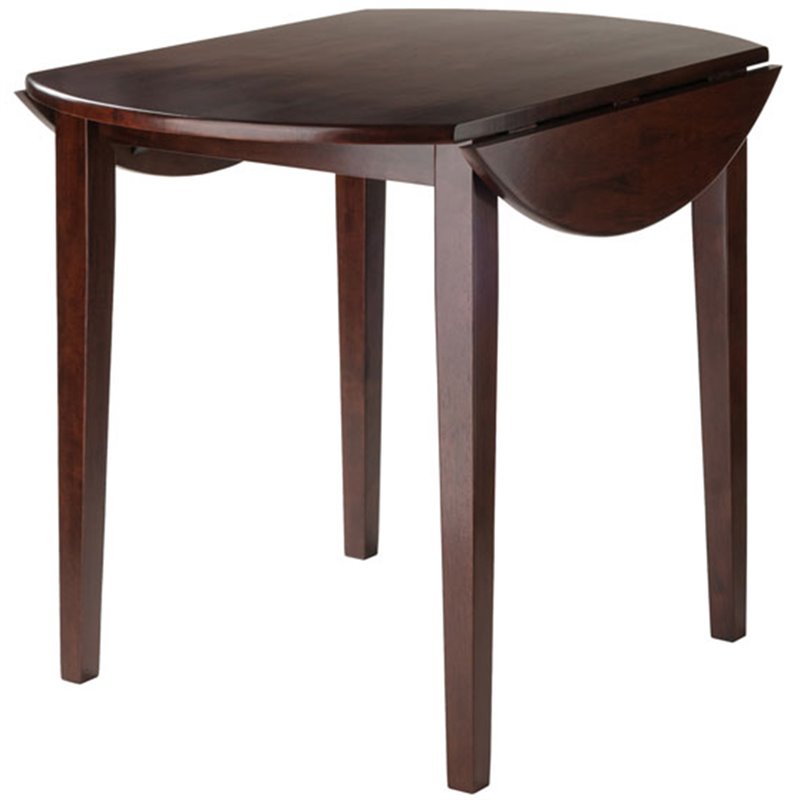 Winsome Clayton 3-Piece Drop Leaf Solid Wood Dining Set - Walnut