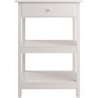 Winsome Delta 2 Shelf Transitional Wooden Printer Stand in White