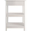 Winsome Delta 2 Shelf Transitional Wooden Printer Stand in White