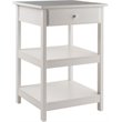 Winsome Delta 2 Shelf Transitional Wooden Printer Stand in White