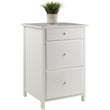 Winsome Delta 3-Drawer Transitional Wooden File Cabinet in White