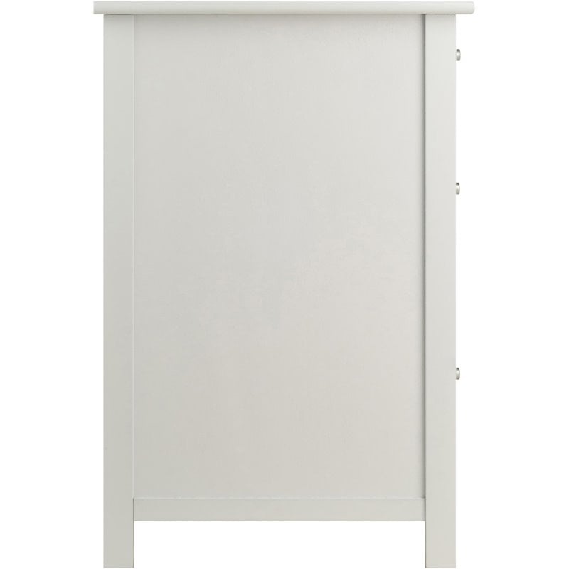 Winsome Delta 3-Drawer Transitional Wooden File Cabinet in White