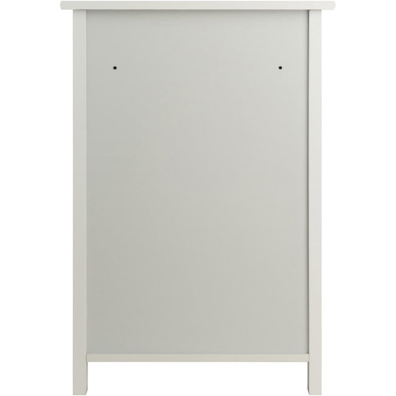 Winsome Delta 3-Drawer Transitional Wooden File Cabinet in White