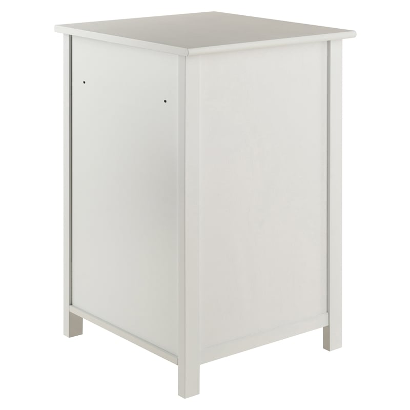 Winsome Delta 3-Drawer Transitional Wooden File Cabinet in White