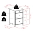 Winsome Delta 3-Drawer Transitional Wooden File Cabinet in White