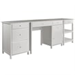 Winsome Delta 3-Piece Transitional Solid Wood Writing Desk Set in White