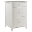 Winsome Delta 3-Piece Transitional Solid Wood Writing Desk Set in White