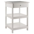 Winsome Delta 3-Piece Transitional Solid Wood Writing Desk Set in White