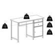 Winsome Delta 3-Piece Transitional Solid Wood Writing Desk Set in White