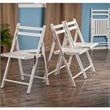 Winsome Robin Transitional Solid Wood Folding Chair in White (Set of 4)