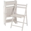 Winsome Robin Transitional Solid Wood Folding Chair in White (Set of 4)