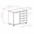 Winsome Halifax 5-Drawer Wide Door Contemporary Wood Storage Cabinet in White