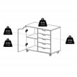 Winsome Halifax 5-Drawer Wide Door Contemporary Wood Storage Cabinet in White