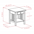 Winsome Stafford Transitional Solid Wood Storage End Table in Oyster Gray