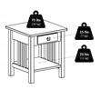 Winsome Stafford Transitional Solid Wood Storage End Table in Oyster Gray