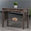 Winsome Stafford Transitional Solid Wood Storage Console Table in Oyster Gray