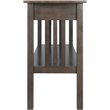 Winsome Stafford Transitional Solid Wood Storage Console Table in Oyster Gray
