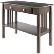 Winsome Stafford Transitional Solid Wood Storage Console Table in Oyster Gray