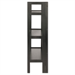 Winsome Torino 3 Shelf Solid Wood Folding Basket Bookcase in Black