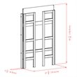 Winsome Torino 3 Shelf Solid Wood Folding Basket Bookcase in Black