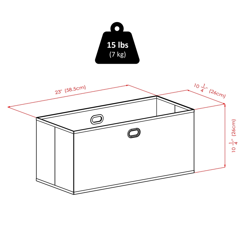 Winsome Torino 3 Shelf Solid Wood Folding Basket Bookcase in Black