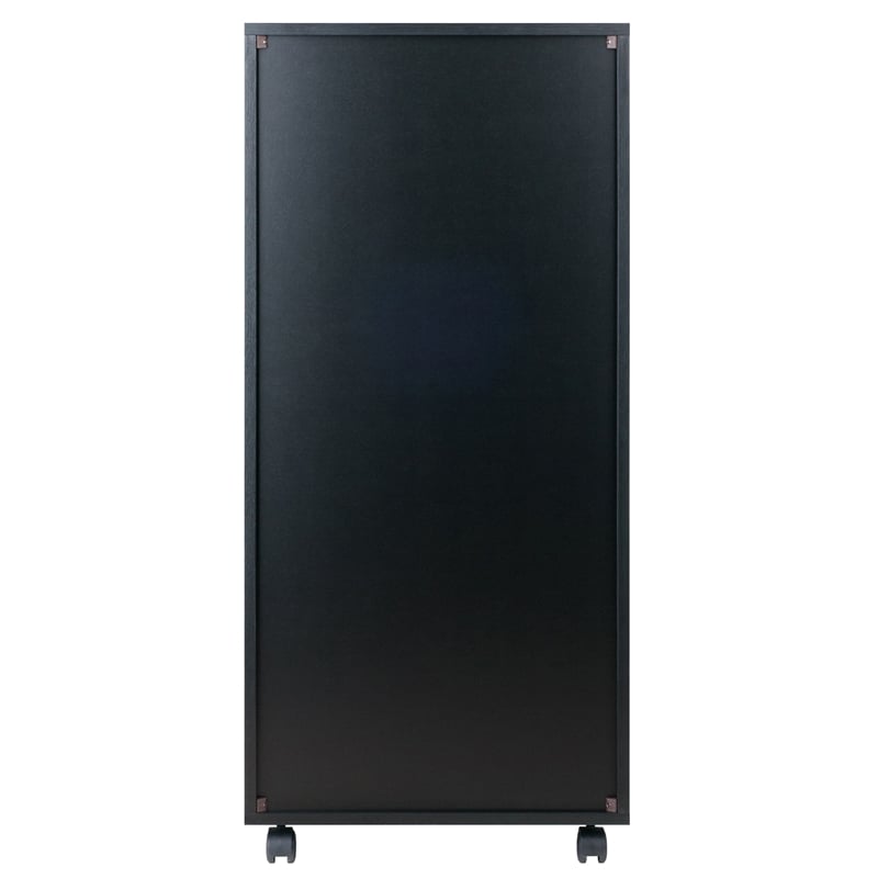 Winsome Halifax 5-Drawer Tall Door Contemporary Wood Storage Cabinet in Black