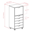 Winsome Halifax 5-Drawer Tall Door Contemporary Wood Storage Cabinet in Black