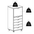 Winsome Halifax 5-Drawer Tall Door Contemporary Wood Storage Cabinet in Black