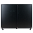 Winsome Halifax 5-Drawer Wide Door Transitional Wood Storage Cabinet in Black