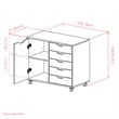 Winsome Halifax 5-Drawer Wide Door Transitional Wood Storage Cabinet in Black