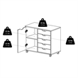 Winsome Halifax 5-Drawer Wide Door Transitional Wood Storage Cabinet in Black