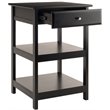 Winsome Delta 2 Shelf Transitional Wooden Printer Stand in Black