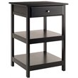 Winsome Delta 2 Shelf Transitional Wooden Printer Stand in Black