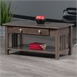 Winsome Stafford Transitional Solid Wood Storage Coffee Table in Oyster Gray