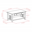 Winsome Stafford Transitional Solid Wood Storage Coffee Table in Oyster Gray