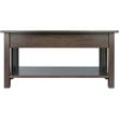 Winsome Stafford Transitional Solid Wood Storage Coffee Table in Oyster Gray