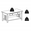 Winsome Stafford Transitional Solid Wood Storage Coffee Table in Oyster Gray